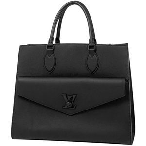 Louis Vuitton LockMe Tote MM Tote Bag Leather Noir Black